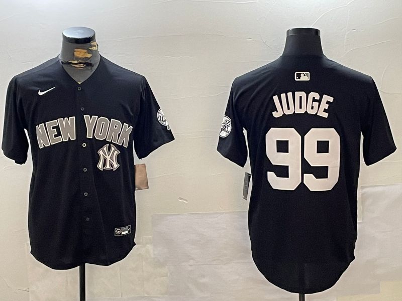Men New York Yankees #99 Judge Black Game 2024 Nike MLB Jersey style 12023->new york yankees->MLB Jersey